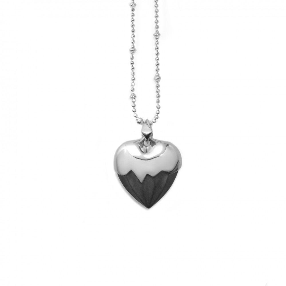 Kasun London Designer Jewellery Rings Earrings Bracelet Black Heart Pendant